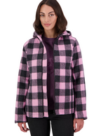 Swanndri Womens Seattle V2 Wool Hoodie (SW244796W) Shadow/Blossom Check
