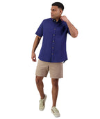 Swanndri Mens Lowell V2 S/S Shirt (SS232703M) Navy [SD]