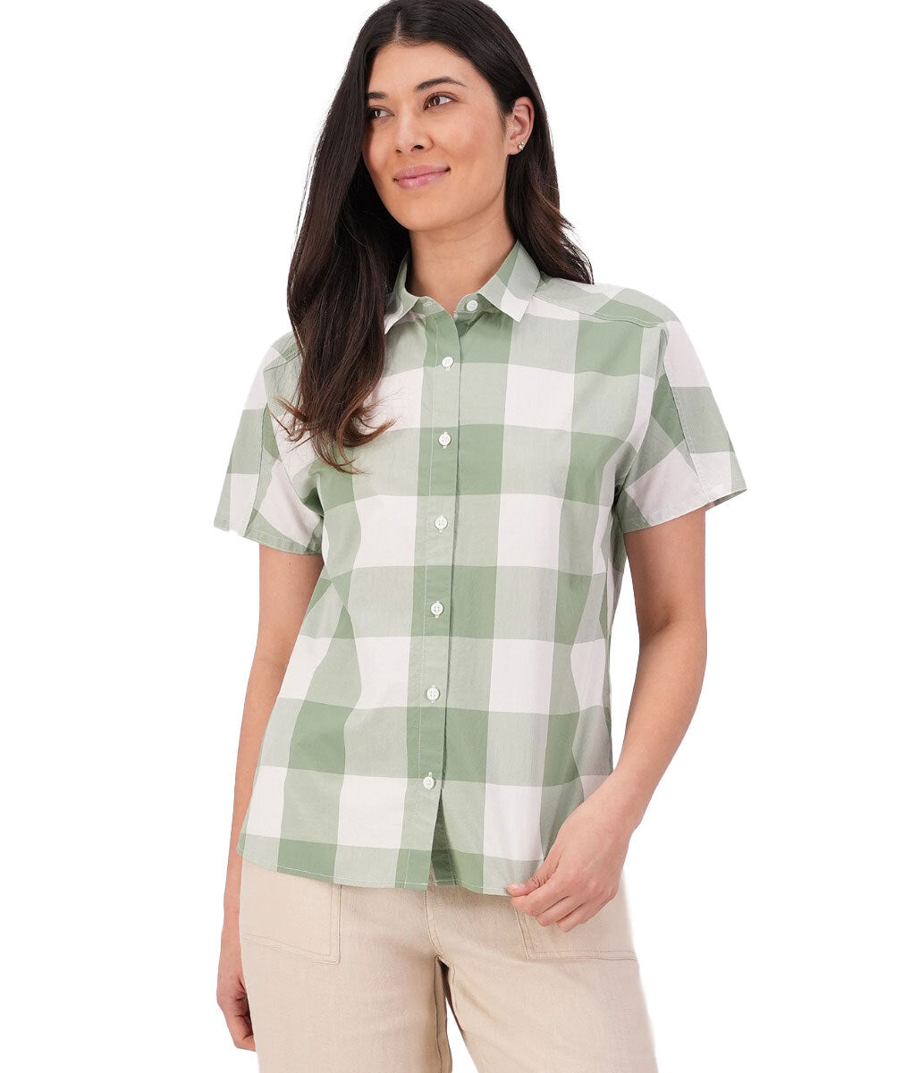 Swanndri Womens Manaia S/S Shirt (SS232597W) Fern Check [SD]