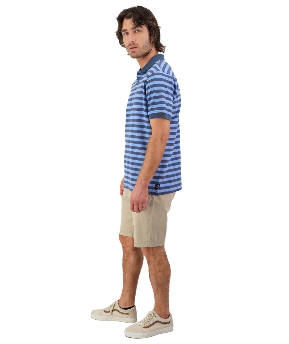 Swanndri Mens Walton Stripe Polo Shirt (SS231701M) Blue/Steel [SD]