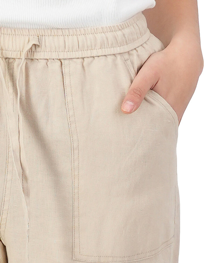 Swanndri Womens Seascape Linen Pants (SS233591W) Pebble [SD] 