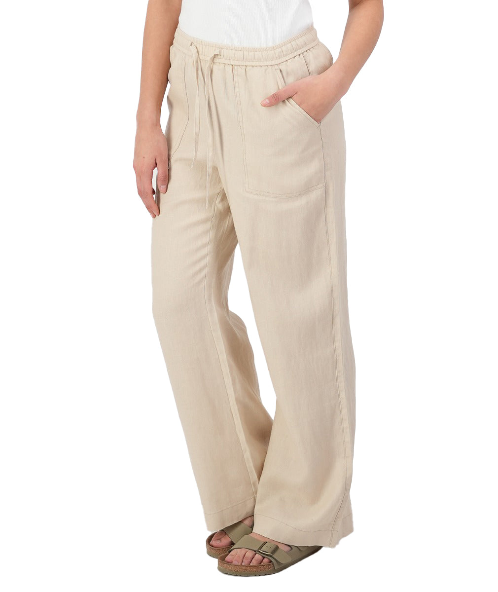 Swanndri Womens Seascape Linen Pants (SS233591W) Pebble [SD] 
