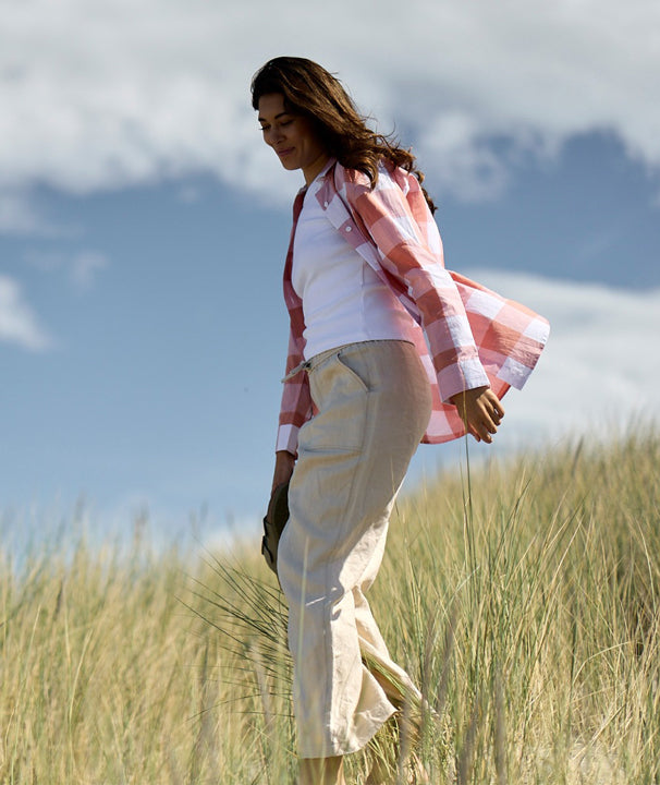 Swanndri Womens Seascape Linen Pants (SS233591W) Pebble [SD] 