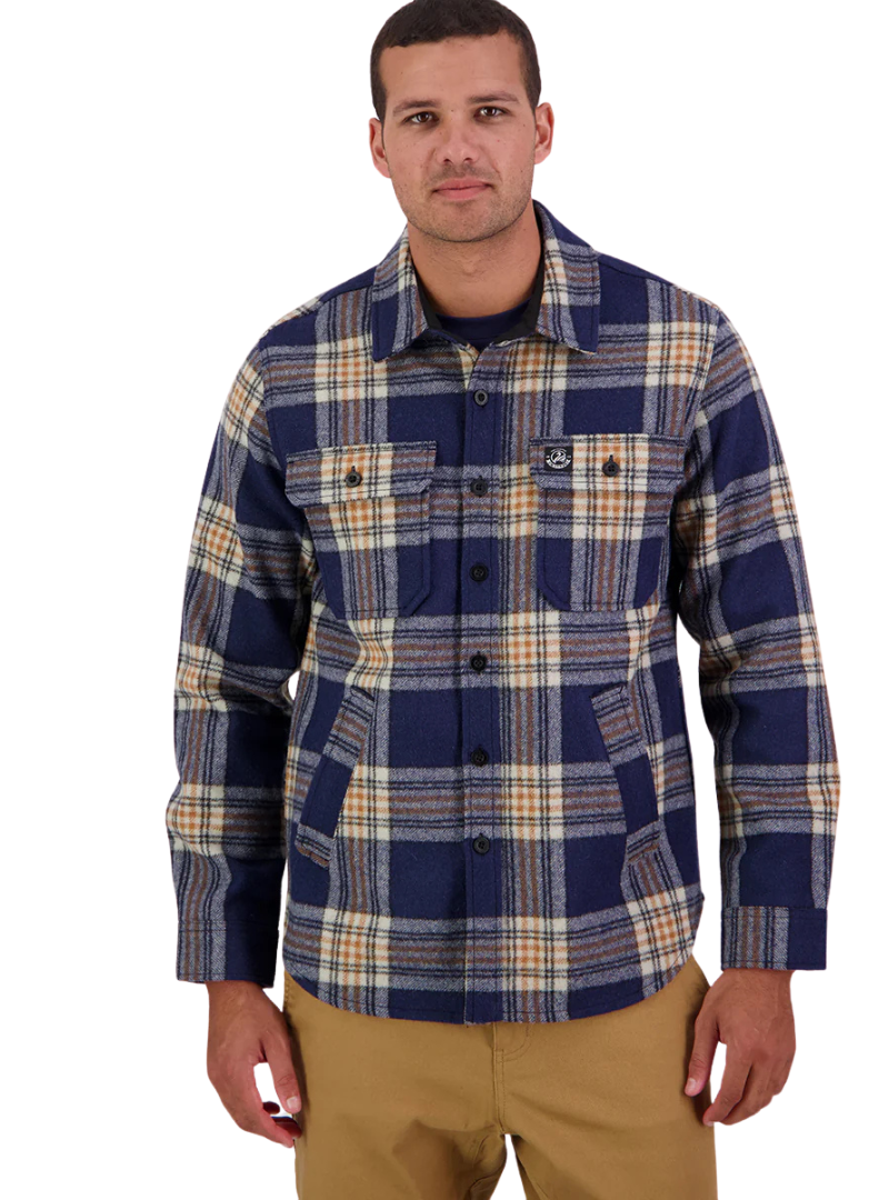 Swanndri Mens Kiaraki v3 Wool Shacket (SW214149M) Atlantic Check