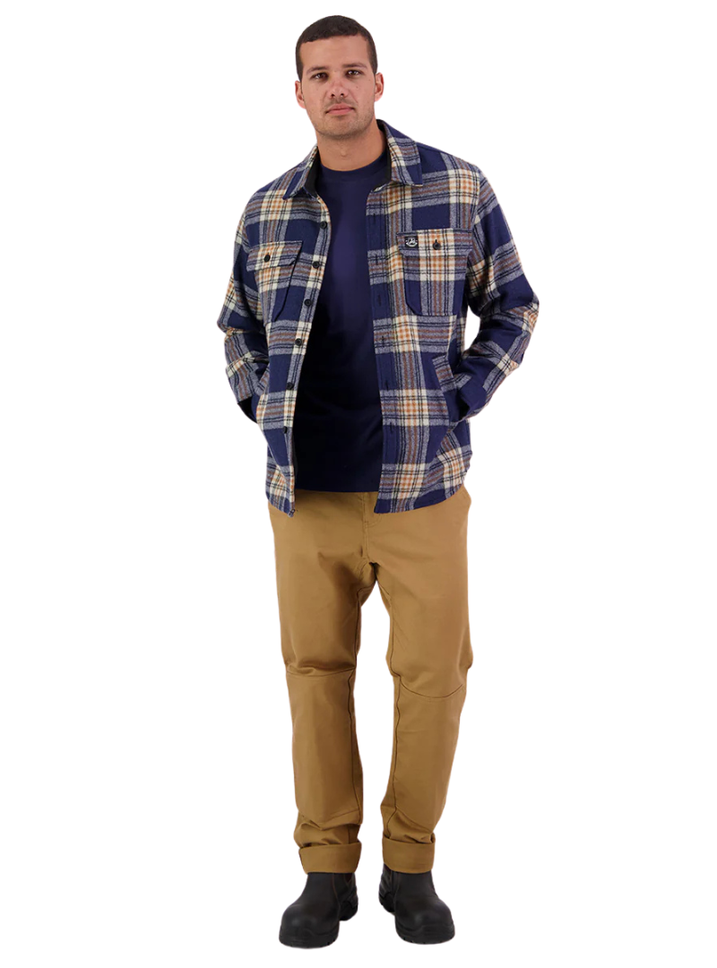 Swanndri Mens Kiaraki v3 Wool Shacket (SW214149M) Atlantic Check