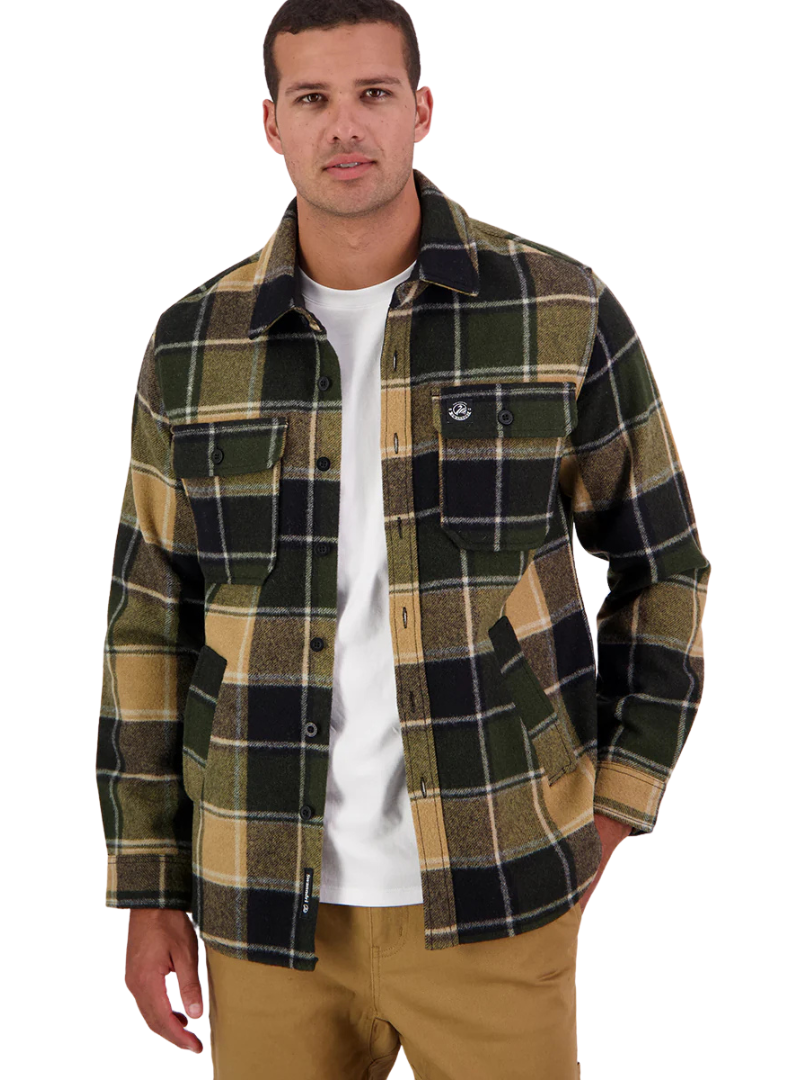 Swanndri Mens Kiaraki v3 Wool Shacket (SW214149M) Denver Check