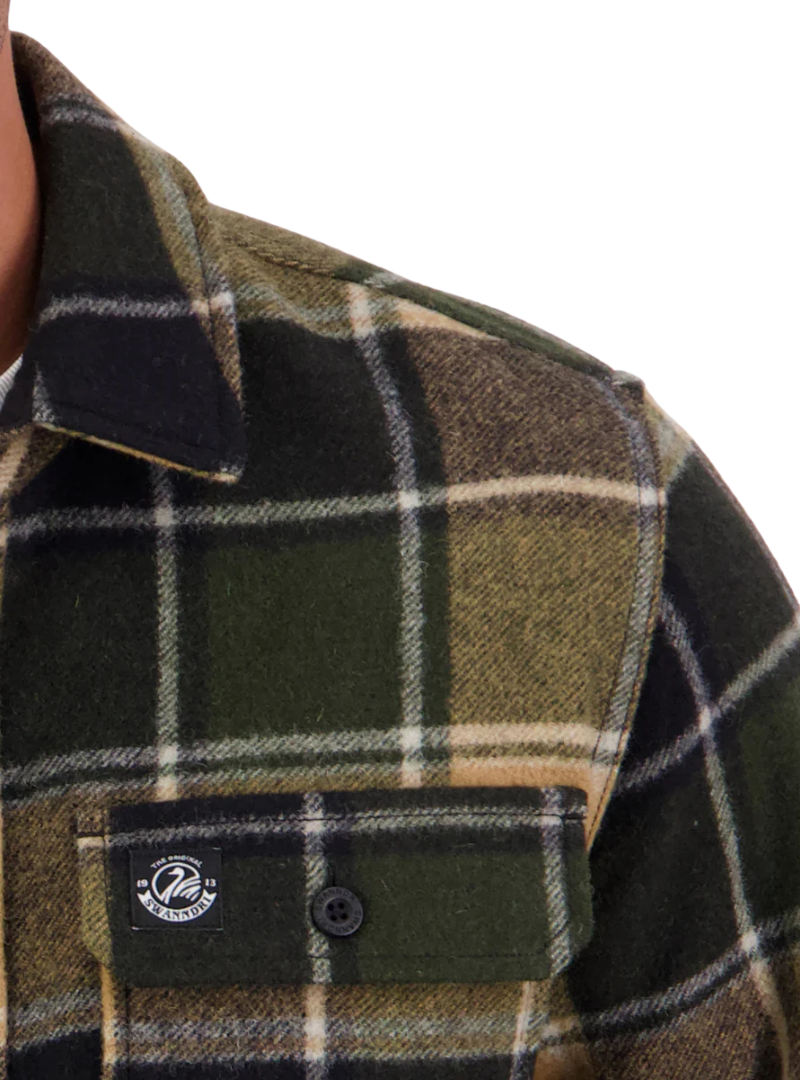 Swanndri Mens Kiaraki v3 Wool Shacket (SW214149M) Denver Check