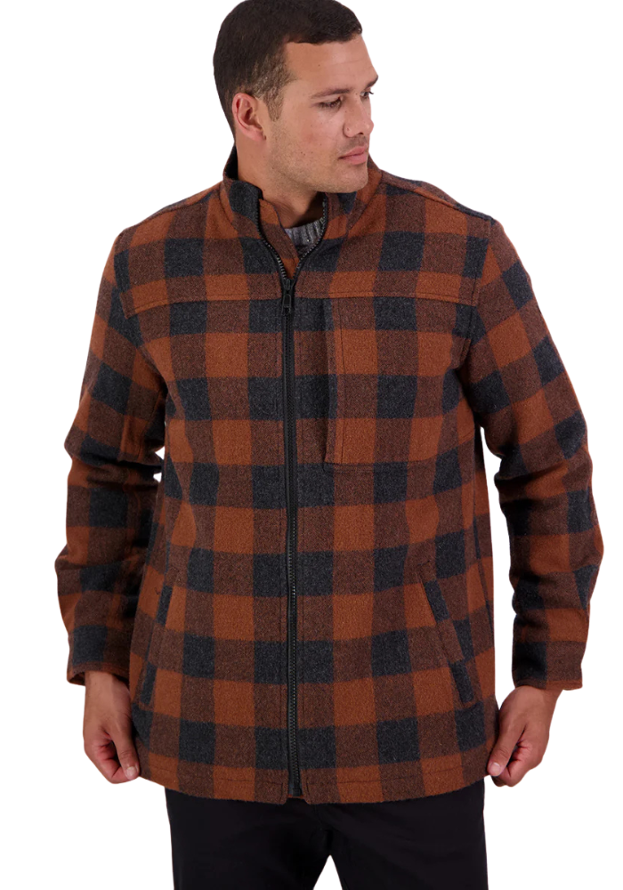 Swanndri Mens Hudson Jacket (SW244853M) Shadow/Rusty Check