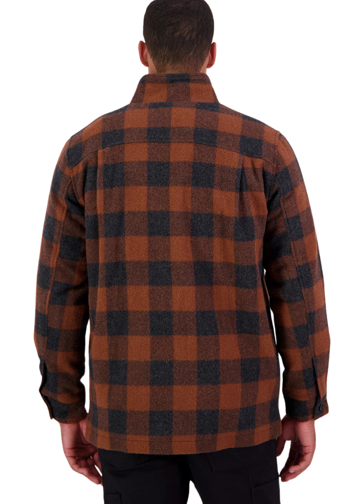 Swanndri Mens Hudson Jacket (SW244853M) Shadow/Rusty Check