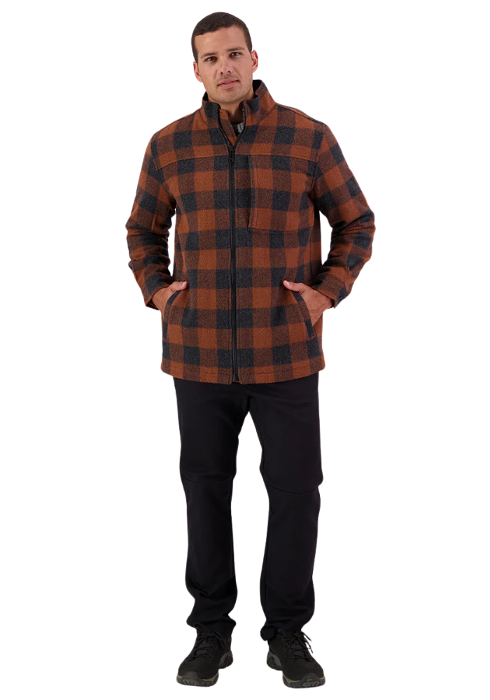 Swanndri Mens Hudson Jacket (SW244853M) Shadow/Rusty Check