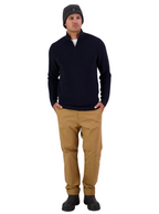 Swanndri Mens Otahu River Quarter Zip Jumper (SW245838M) Navy
