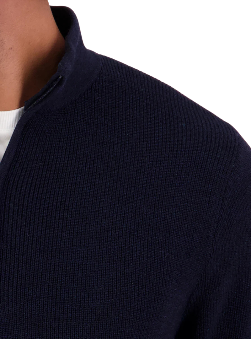 Swanndri Mens Otahu River Quarter Zip Jumper (SW245838M) Navy