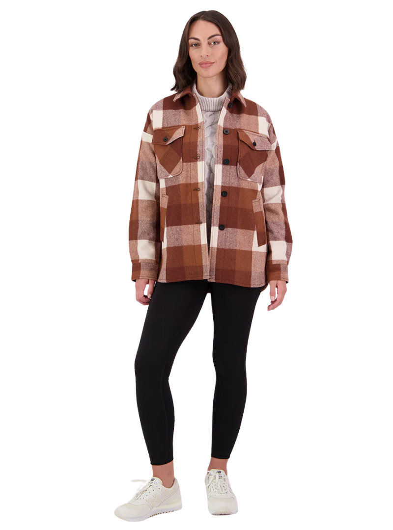 Swanndri Womens Anchorage V2 Wool Shirt Jacket (SW244858W) Chelsea Check