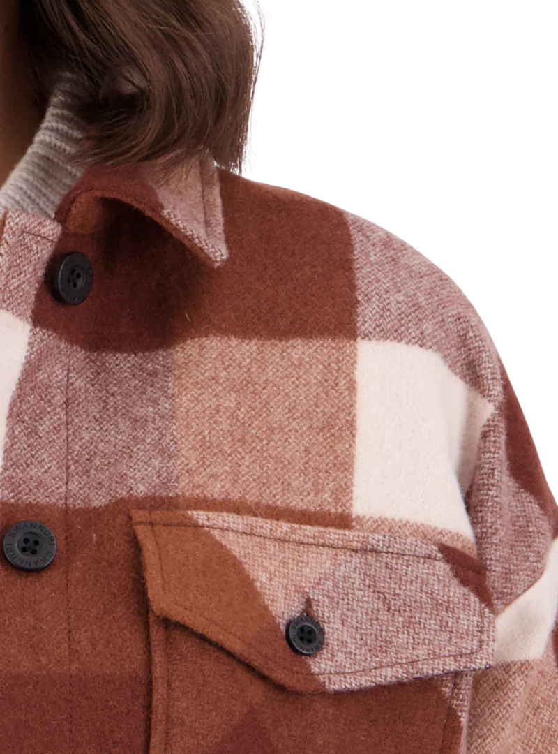 Swanndri Womens Anchorage V2 Wool Shirt Jacket (SW244858W) Chelsea Check