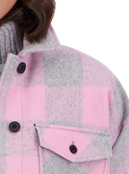 Swanndri Womens Anchorage V2 Wool Shirt Jacket (SW244858W) Rose Quartz Check
