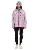 Swanndri Womens Anchorage V2 Wool Shirt Jacket (SW244858W) Rose Quartz Check