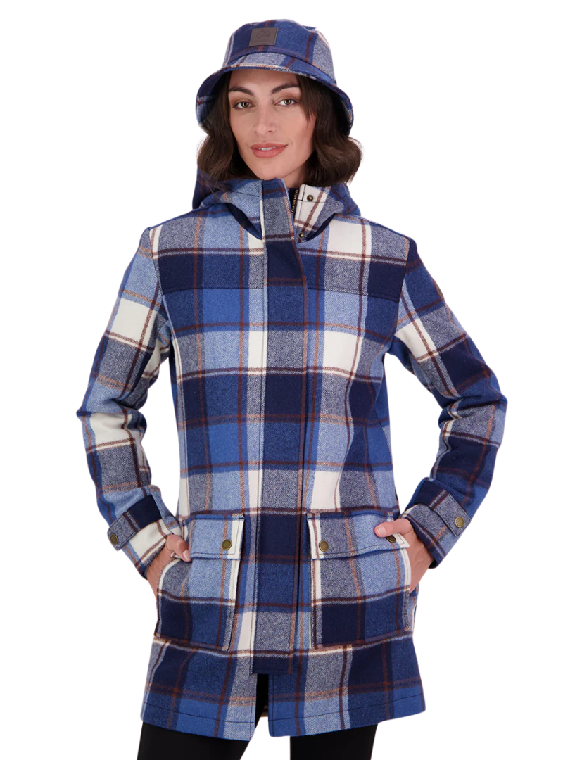 Swanndri Womens Annmore Merino Wool Overcoat (SW214181W) Fitzroy Check