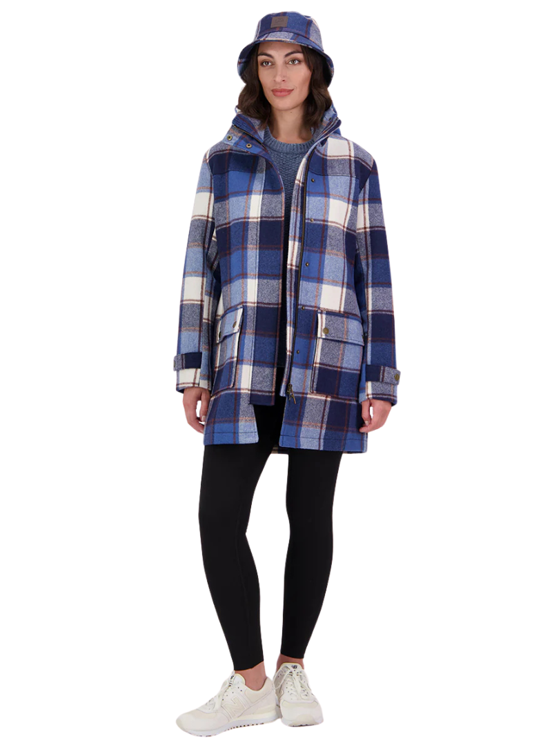 Swanndri Womens Annmore Merino Wool Overcoat (SW214181W) Fitzroy Check