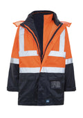 Rainbird Mens Hi Vis Healy 4-In-1 Jacket and Vest (8581) Orange/Navy  [GD]