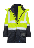 Rainbird Mens Hi Vis Healy 4-In-1 Jacket and Vest (8581) Yellow/Navy  [GD]