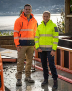 Rainbird Mens Hi Vis Jones Softshell Jacket (8634) Fluoro Orange/Navy