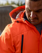 Rainbird Mens Hi Vis Jones Softshell Jacket (8634) Fluoro Orange/Navy
