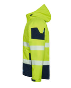 Rainbird Mens Hi Vis Jones Softshell Jacket (8634) Fluoro Yellow/Navy