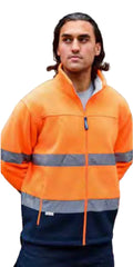 Rainbird Mens Taped Hi Vis Lumber Jacket (5238) Orange/Navy [GD]