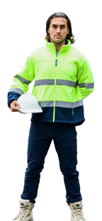 Rainbird Mens Taped Hi Vis Lumber Jacket (5238) Yellow/Navy [GD]