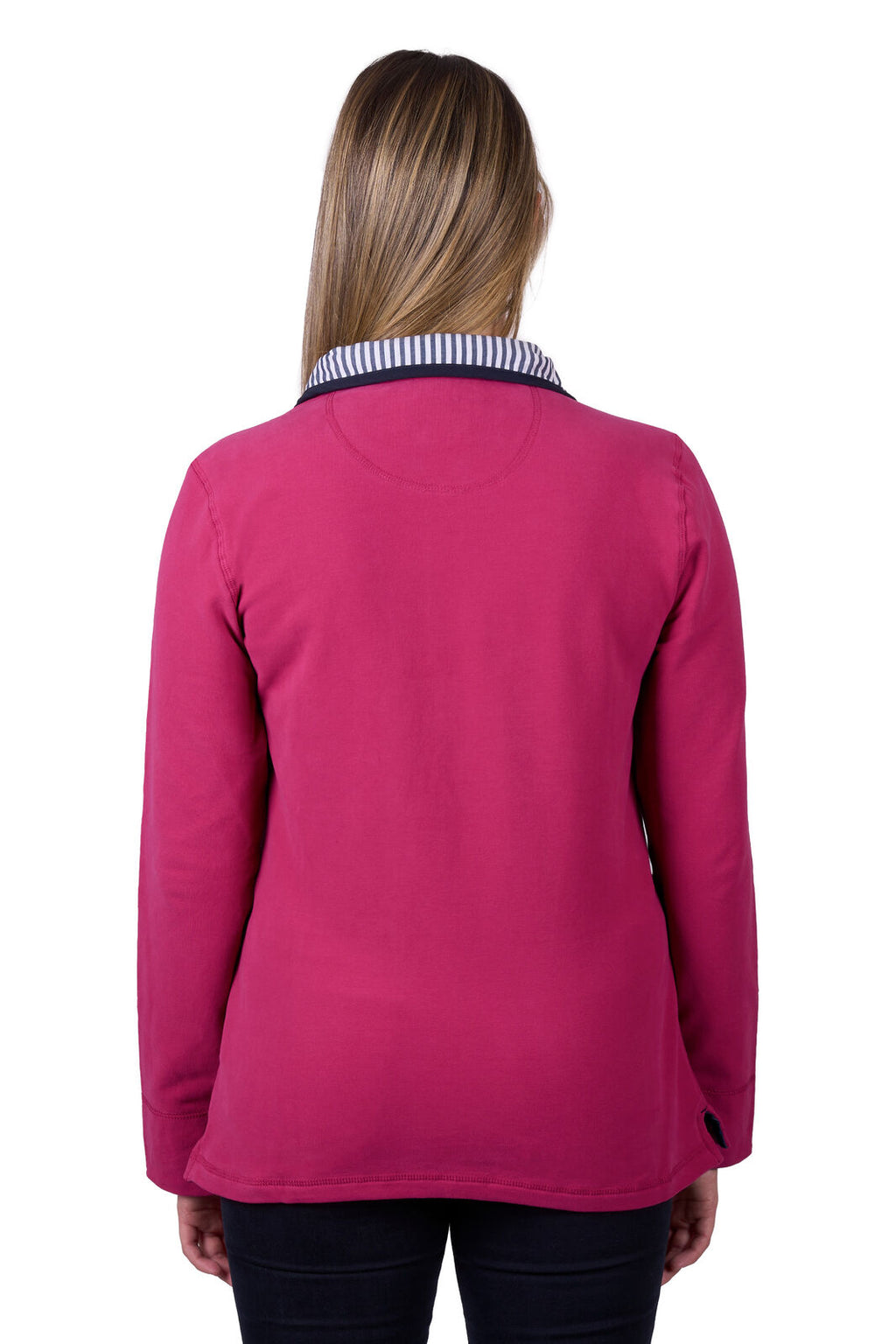 Thomas Cook Womens Charlie Classic 1/4 Zip Neck Rugby (TCP2511030) Deep Pink