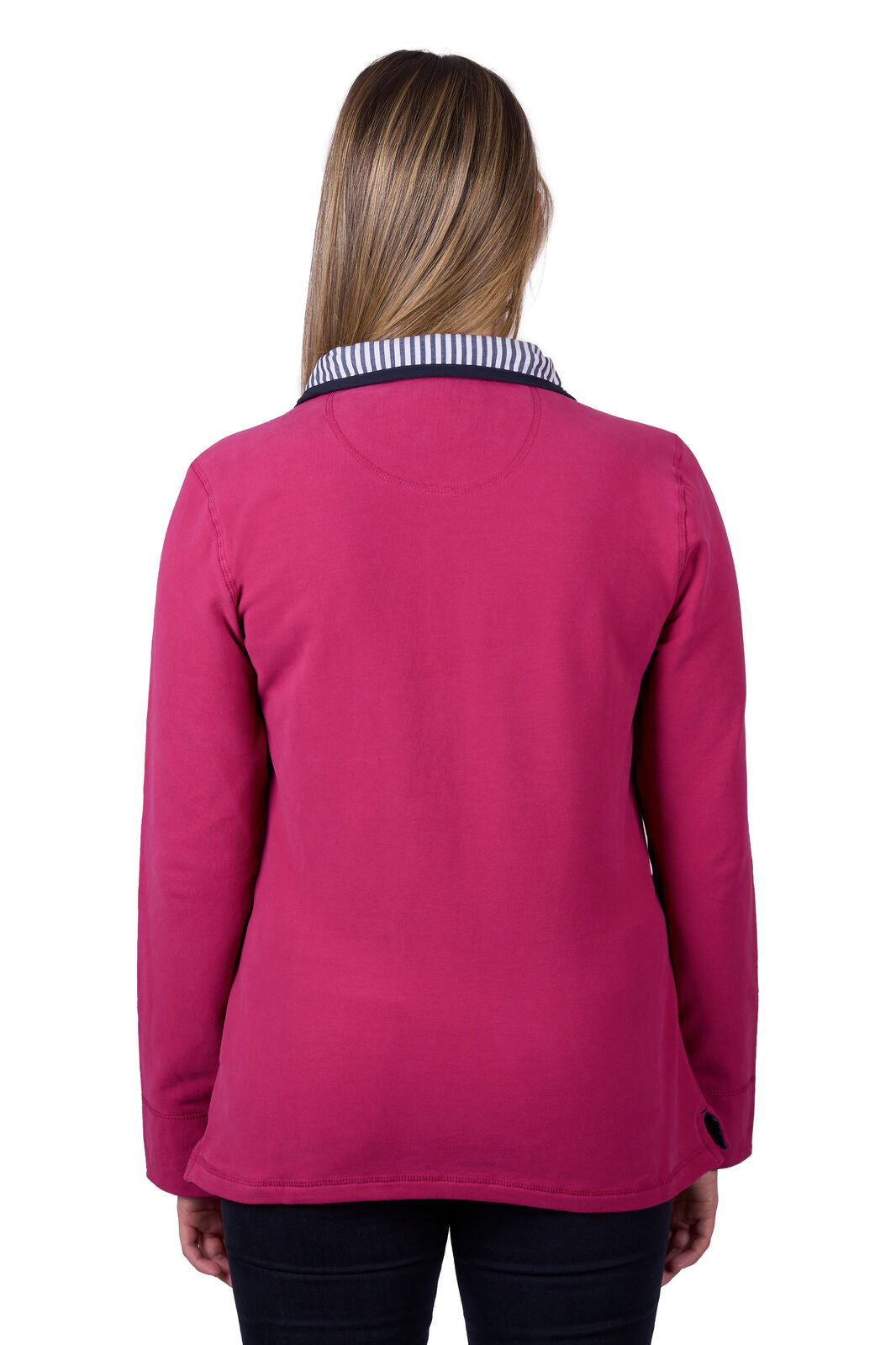 Thomas Cook Womens Charlie Classic 1/4 Zip Neck Rugby (TCP2511030) Deep Pink