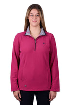 Thomas Cook Womens Charlie Classic 1/4 Zip Neck Rugby (TCP2511030) Deep Pink