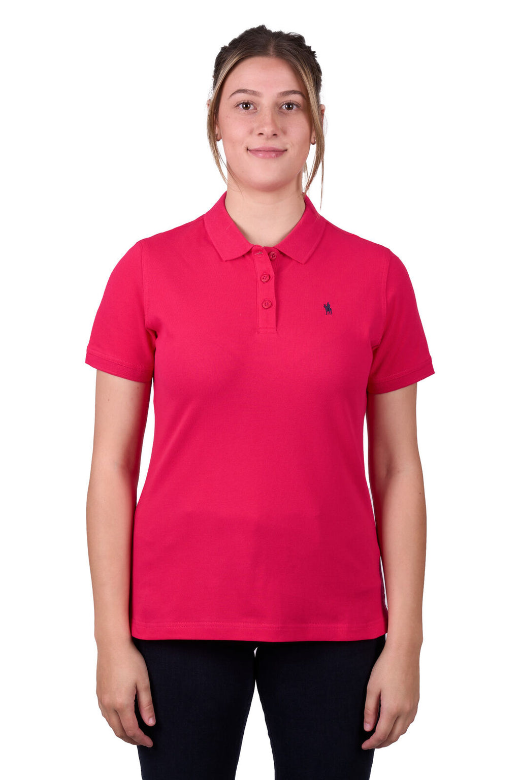 Thomas Cook Womens Classic Stretch S/S Polo (TCP2512059) Bright Rose