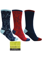 Thomas Cook 3 Pack Bamboo Socks (TCP1999SOC) Pink Multi