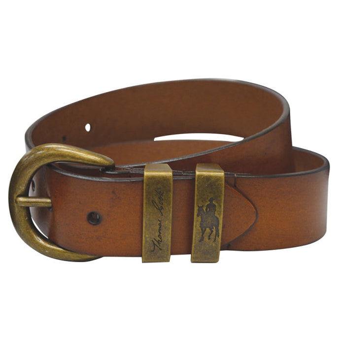 Thomas Cook Brass Twin Keeper Belt (TCP1936BEL) Camel