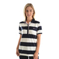 Thomas Cook Womens Rachel Stripe S/S Polo (TCP2501053) White/Dark Navy