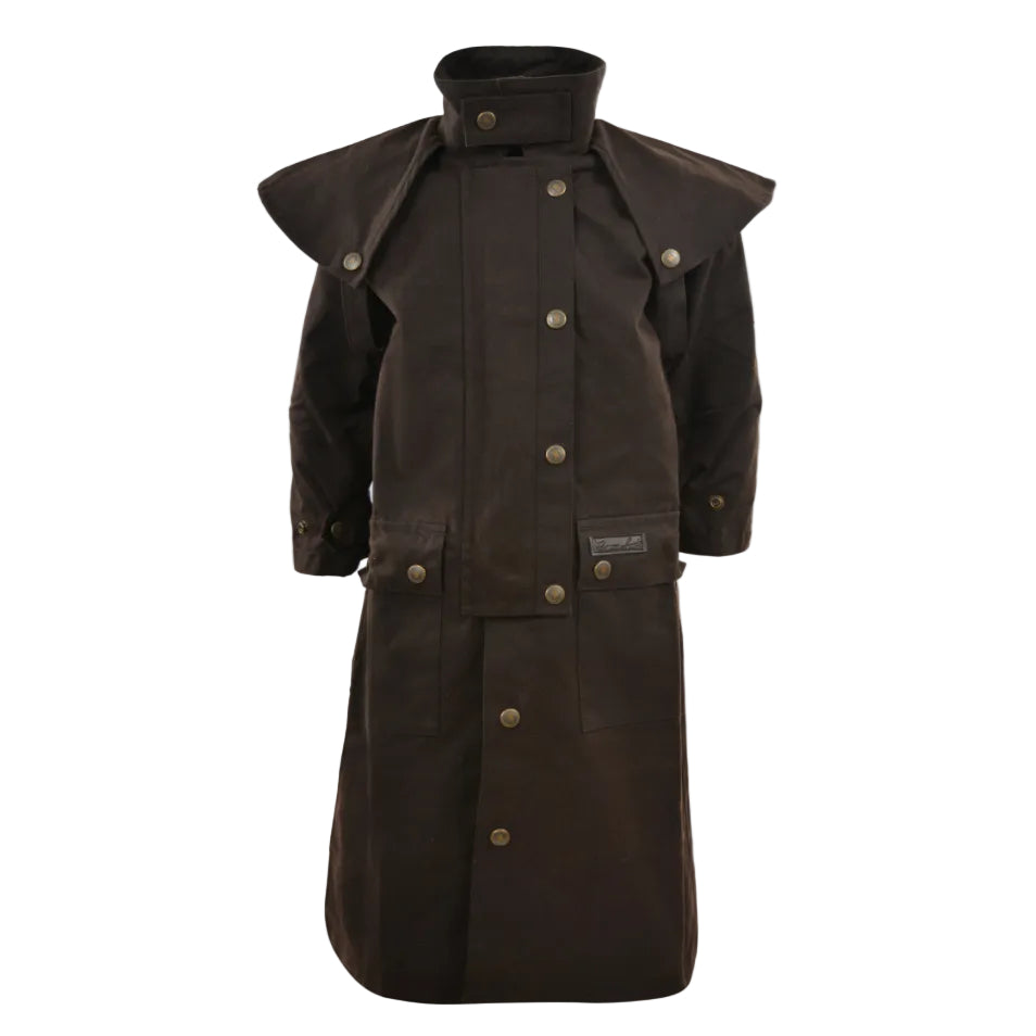 Thomas Cook Childrens High Country Oilskin Long Coat (TCP7735408) Rustic Mulch