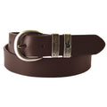 Thomas Cook Narrow Silver Twin Keeper Belt (TCP1974BEL) Chocolate