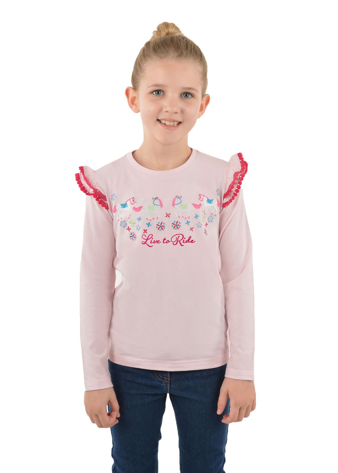 Thomas Cook Girls Betsy Frill L/S Tee (T3W5501111) Pink [SD]