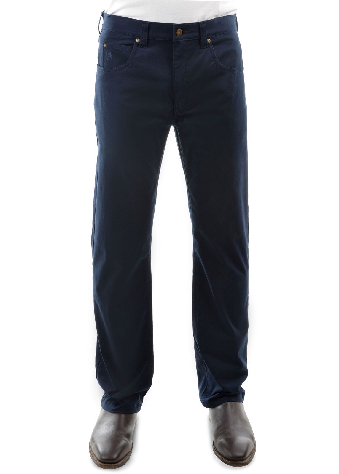 Thomas Cook Mens Coloured Wool Denim Jeans (TCP1203171) Navy [SD]