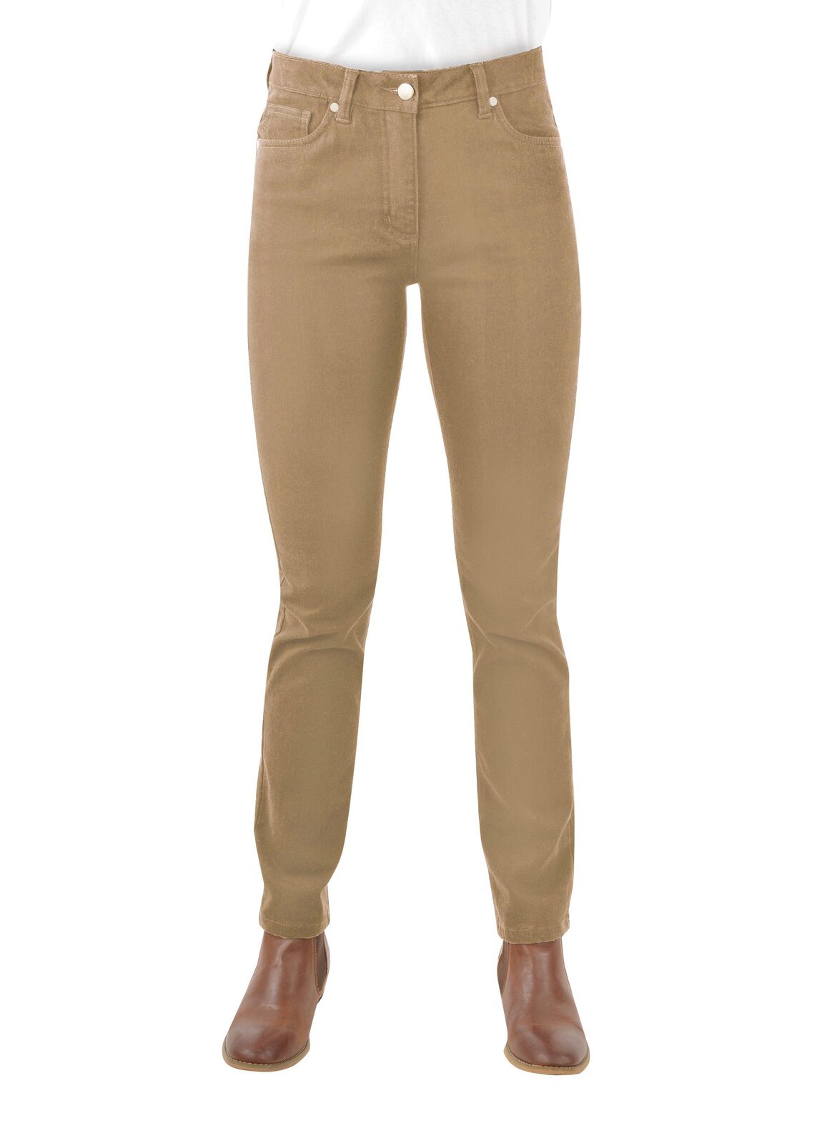 Thomas Cook Womens Coloured Wool Denim Wonder Jeans - 32 Leg (TCP2215171) Sand [SD]