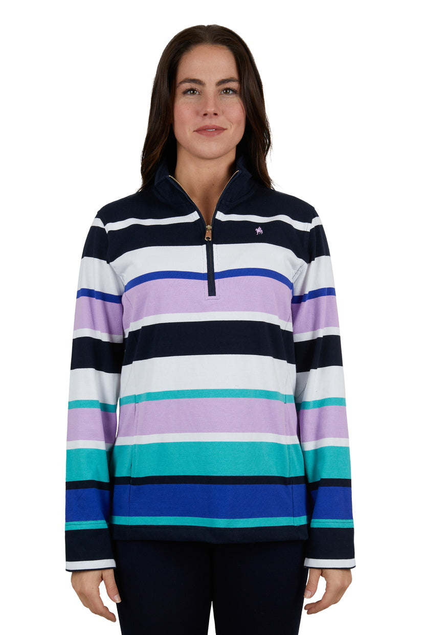 Thomas Cook Womens Gina 1/4 Zip Rugby (T4W2527094) Navy/Multi [SD]