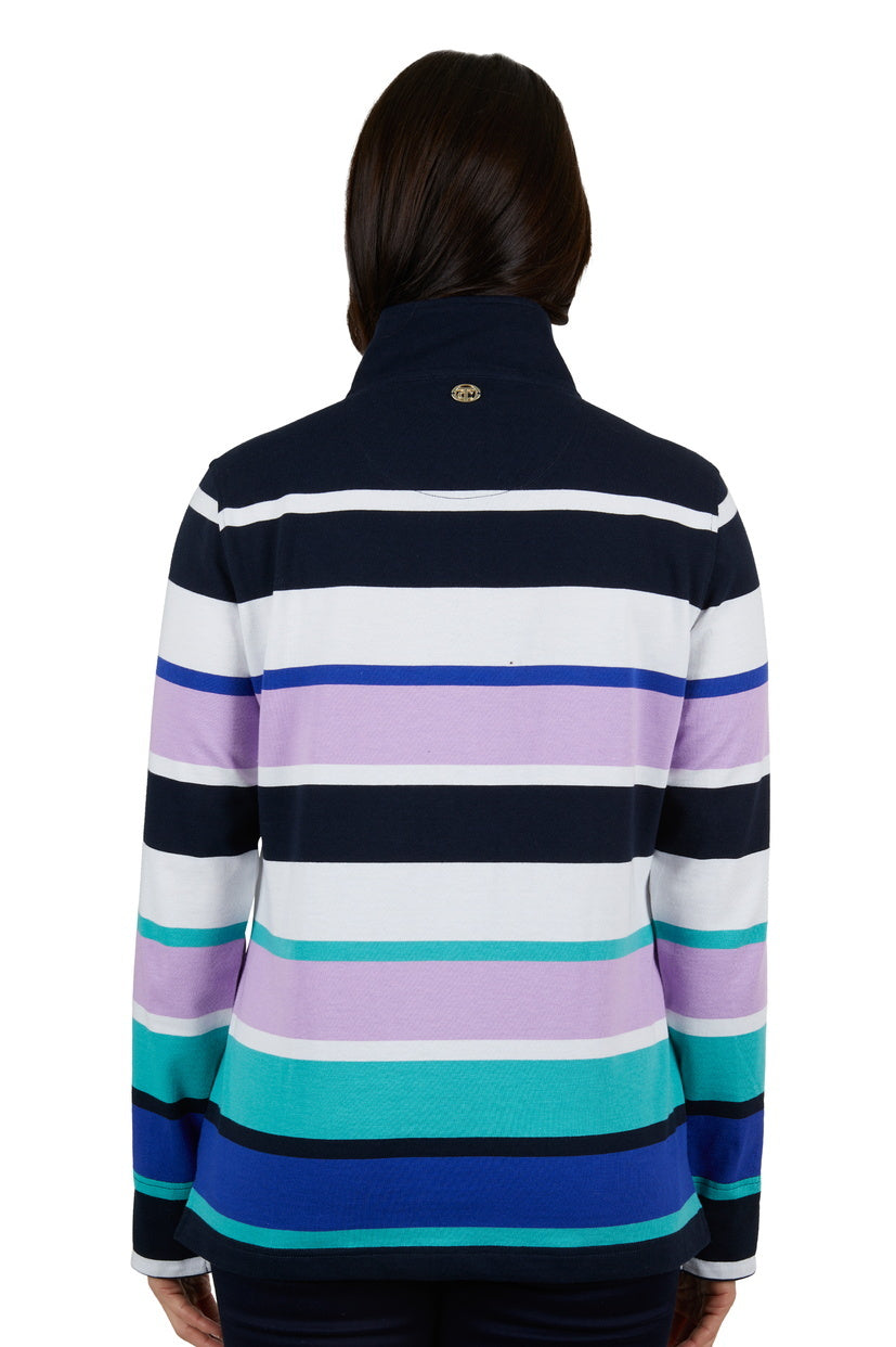 Thomas Cook Womens Gina 1/4 Zip Rugby (T4W2527094) Navy/Multi [SD]
