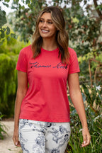 Thomas Cook Womens Eva Script S/S Tee (T4S2572065) Bright Rose [SD]