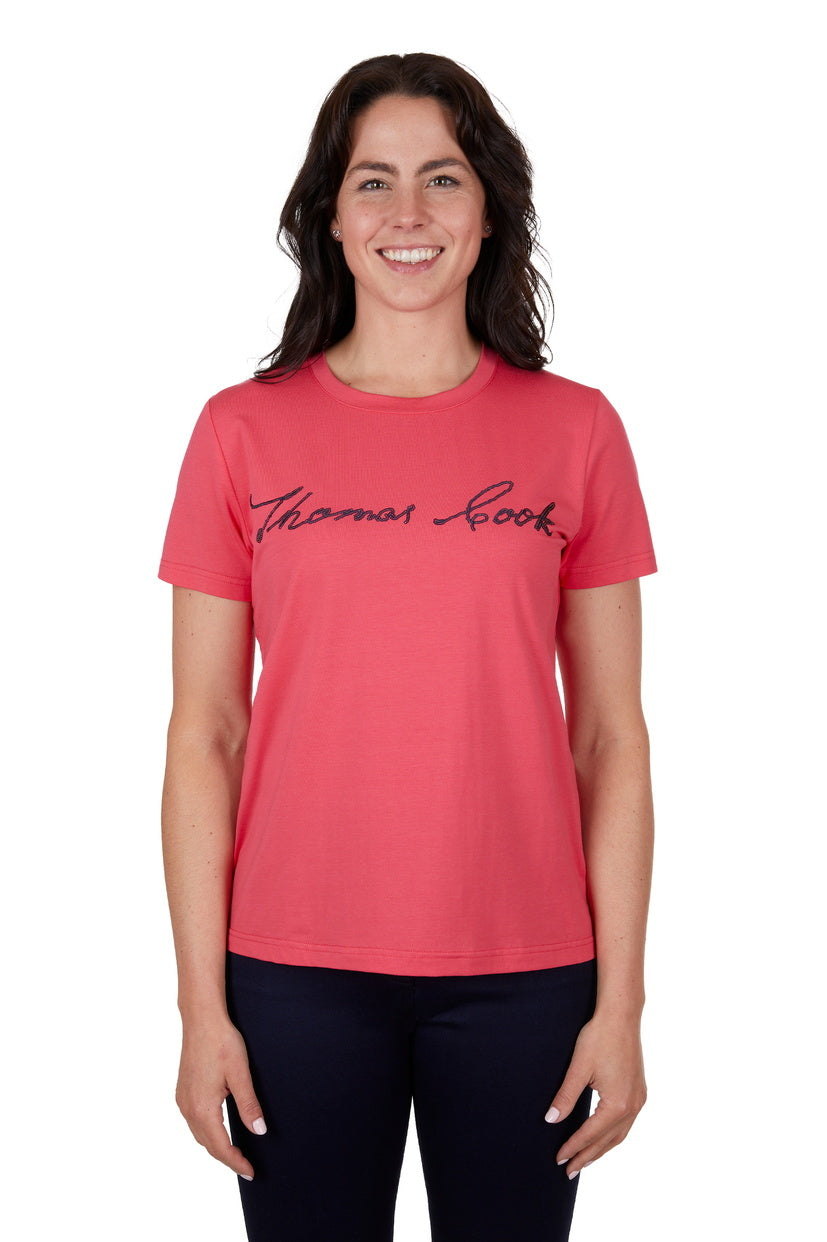 Thomas Cook Womens Eva Script S/S Tee (T4S2572065) Bright Rose [SD]
