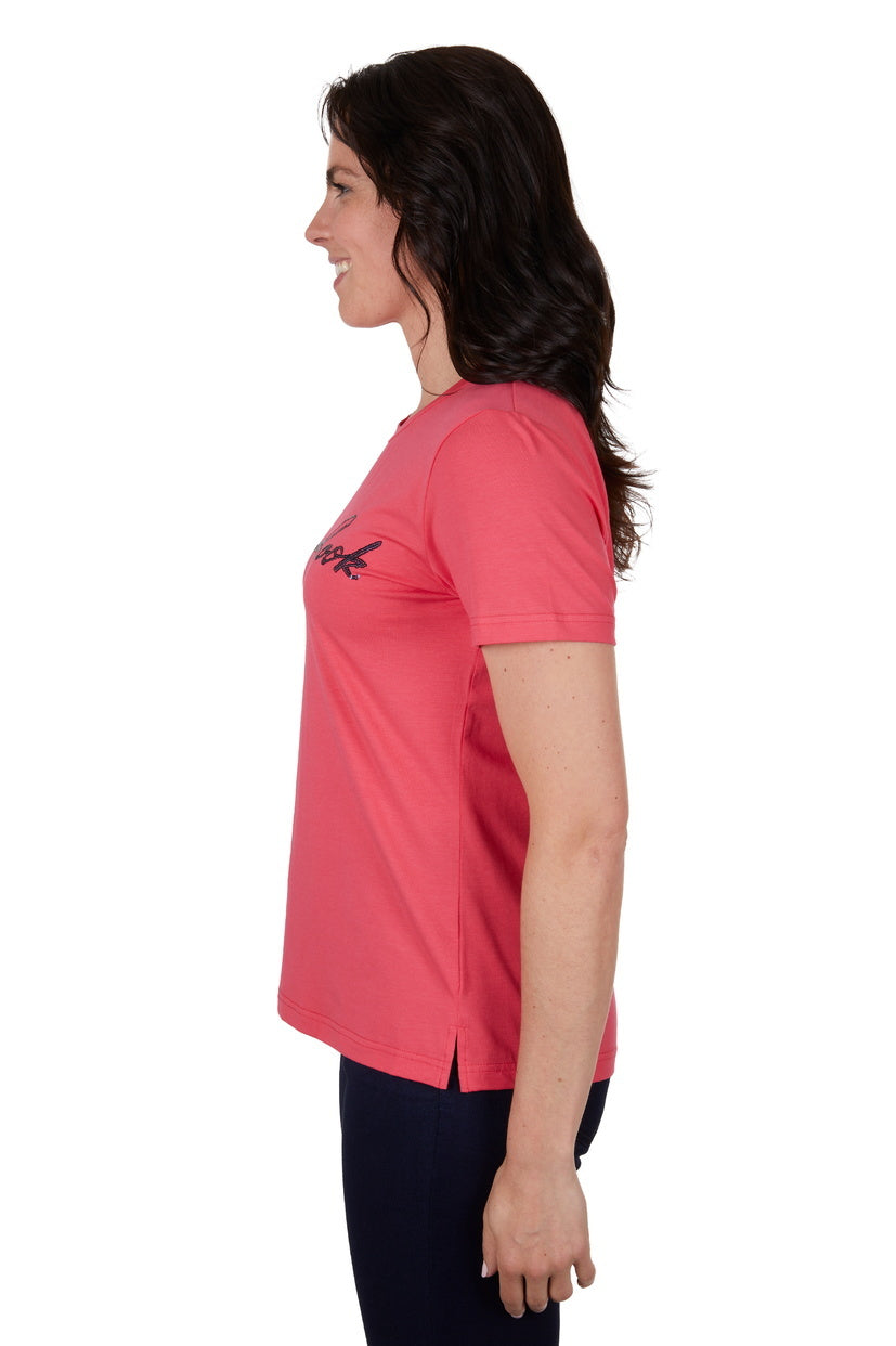 Thomas Cook Womens Eva Script S/S Tee (T4S2572065) Bright Rose [SD]