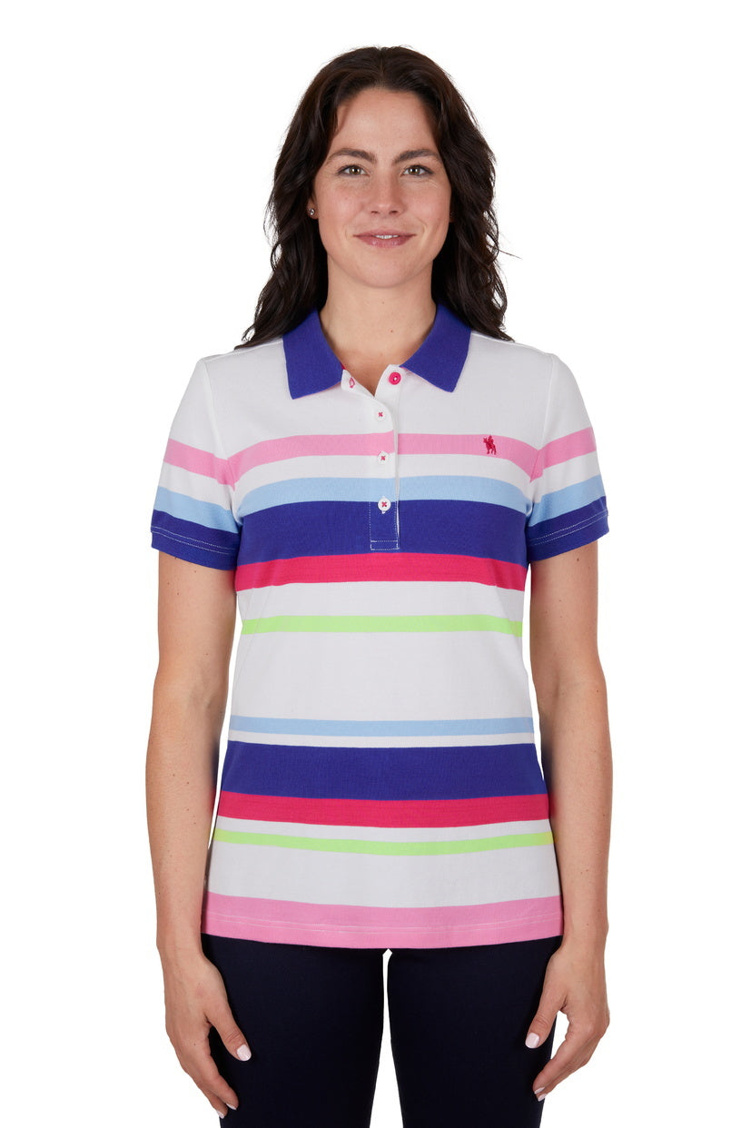 Thomas Cook Womens Perry S/S Polo (T4S2512054) White/Multi [SD]