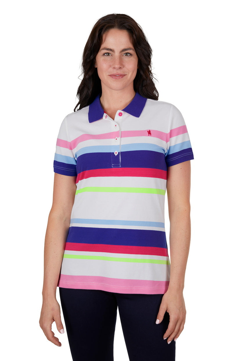 Thomas Cook Womens Perry S/S Polo (T4S2512054) White/Multi [SD]