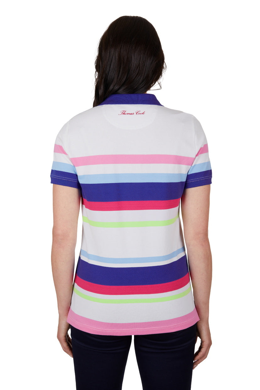 Thomas Cook Womens Perry S/S Polo (T4S2512054) White/Multi [SD]
