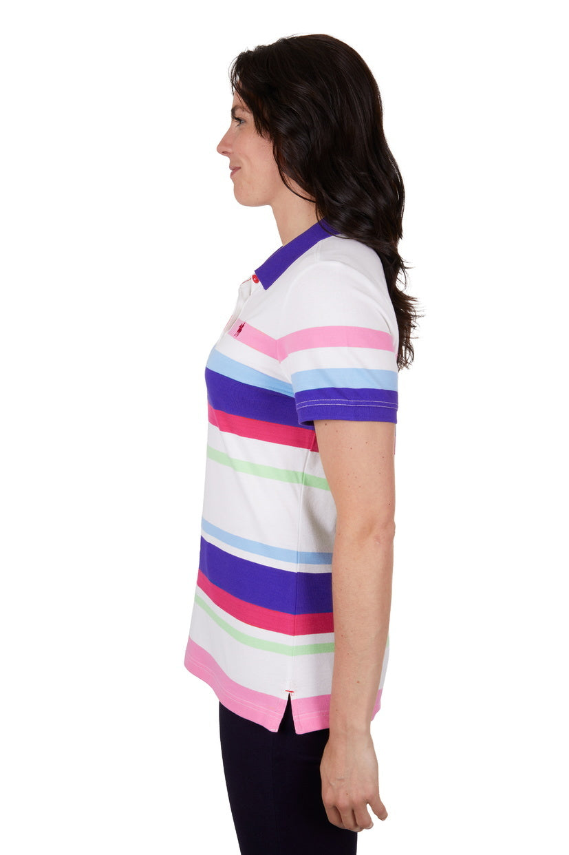 Thomas Cook Womens Perry S/S Polo (T4S2512054) White/Multi [SD]